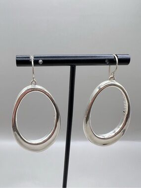 Simon Sebbag Designs Sterling Silver Open Oval Drop Earrings